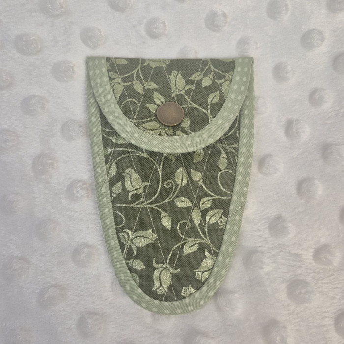 Чохол для ножиць Hand Made з бавовни з принтом Вінтажний оливковий