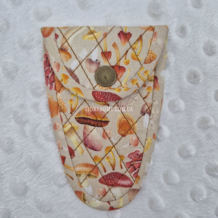 Чохол для ножиць Hand Made з бавовни з грибним принтом