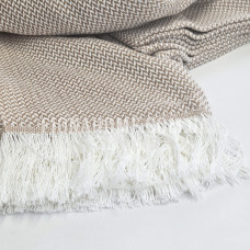 Плед піке коричневий ялинка 220х230 см