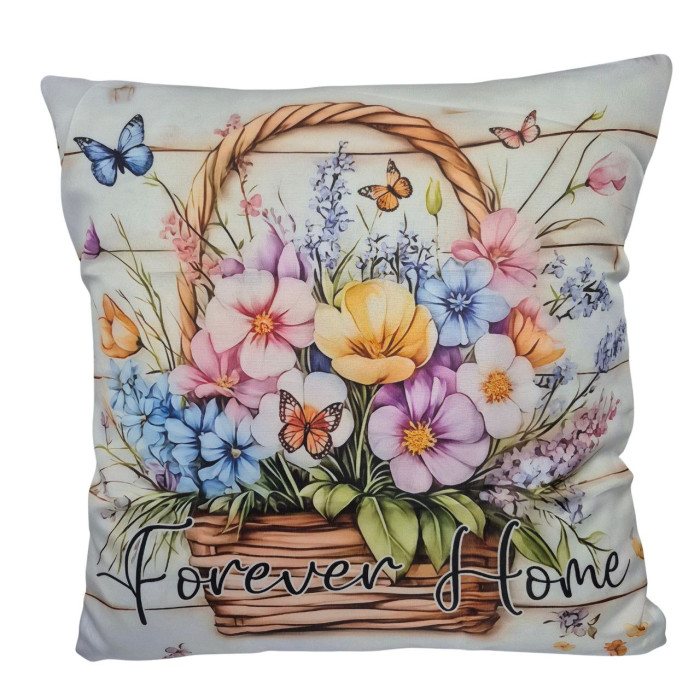 Подушка декоративна 45×45 см Квітковий кошик Forever Home