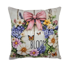 Подушка декоративна 45×45 см Квітковий вінок Bloom