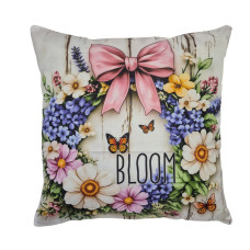 Подушка декоративна 45×45 см Квітковий вінок Bloom